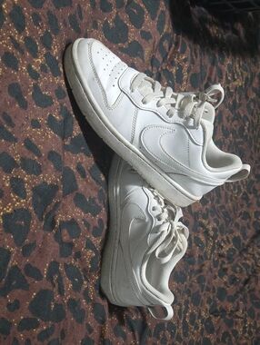 Nike White Low-Top Leather Sneakers